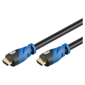 Goobay 72317 HDMI kabel 1,5 m HDMI Type A (Standaard) Zwart, Blauw