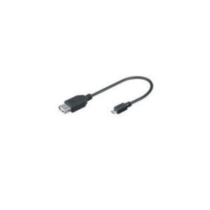 Goobay 95194 USB-kabel USB 2.0 0,2 m USB A Micro-USB B Zwart