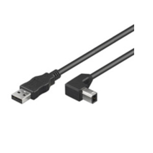 Goobay USB 2.0 AB 200 R/A HiSpeed, 2m USB-kabel USB A USB B Zwart