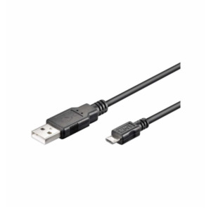 Goobay USB micro-B 060, 0.60m 0.6m Micro-USB B USB A Mannelijk Mannelijk Zwart USB-kabel