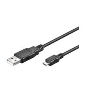 Goobay USB micro-B 180, 1.8m USB-kabel 1,8 m Micro-USB B USB A Zwart