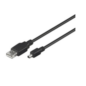 Goobay USB MINI 4 pin 180 1.8m USB-kabel 1,8 m USB A Mini-USB B Zwart