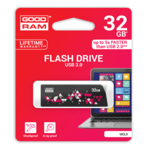 Goodram UCL3 USB flash drive 32 GB USB Type-A 3.2 Gen 1 (3.1 Gen 1) Oranje, Zwart, Roze, Blauw