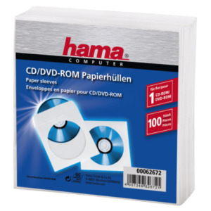 Hama 00062672 CD-doosje Opbergmap/sleeve 1 schijven Wit