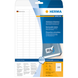 Herma 10001 printeretiket Wit Zelfklevend printerlabel