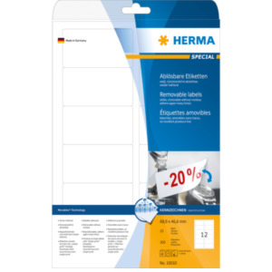 Herma 10010 printeretiket Wit Zelfklevend printerlabel