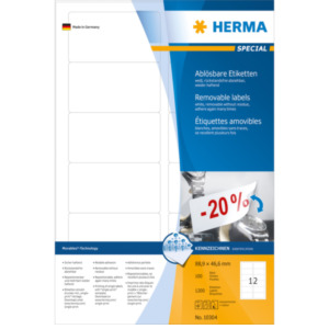 Herma 10304 printeretiket Wit Zelfklevend printerlabel