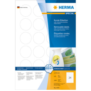 Herma 4476 printeretiket Wit Zelfklevend printerlabel
