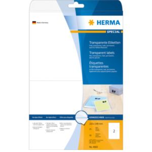 Herma 4683 printeretiket Transparant Zelfklevend printerlabel