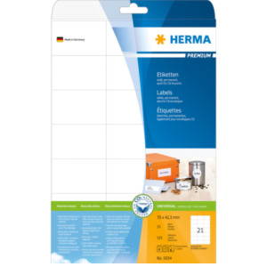 Herma 5054 printeretiket Wit Zelfklevend printerlabel