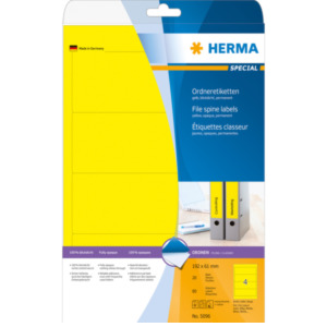 Herma 5096 printeretiket Geel Zelfklevend printerlabel