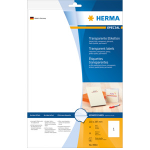 Herma 8964 printeretiket Transparant Zelfklevend printerlabel