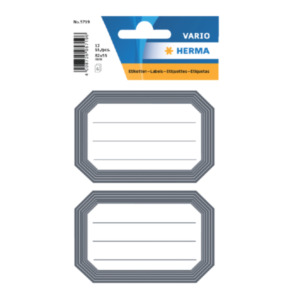 Herma Book labels 82x55mm grey frame lined 6 sh. etiket