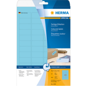 Herma Etiketten blauw 45.7x21.2 A4 960 st.