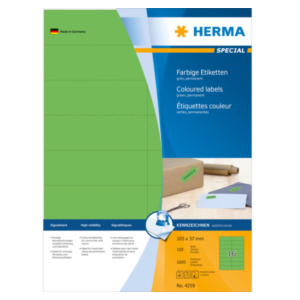 Herma Etiketten groen 105x37 A4 1600 st.
