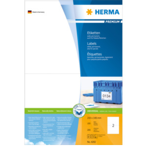 Herma Etiketten wit 210x148 Premium A4 200 st.