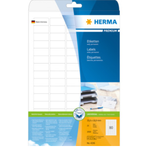 Herma Etiketten wit 35.6x16.9 Premium A4 2000 st.