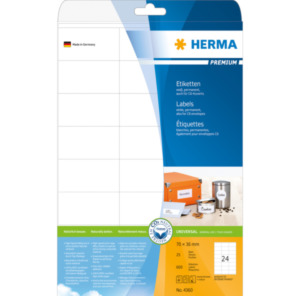 Herma Etiketten wit 70x36 Premium A4 600 st.