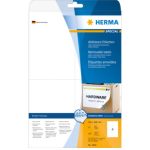 Herma Etiketten wit Movables/verwijd. 105x148 mm A4 100 st