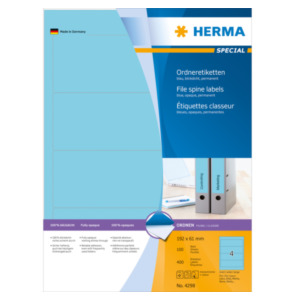 Herma Ordneretiketten blauw 192x61 A4 400 st.