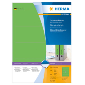 Herma Ordneretiketten groen 192x61 A4 400 st.