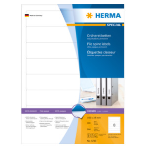 Herma Ordneretiketten wit 192x34 A4 800 st.