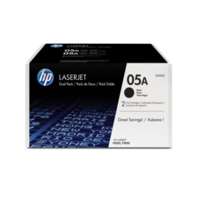 HP 05A originele zwarte LaserJet tonercartridge, 2-pack