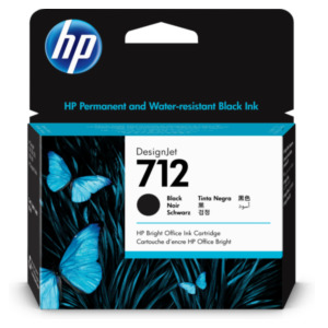 HP 712 80 ml inktcartridge voor DesignJet, zwart