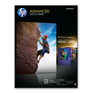 HP Advanced fotopapier, glanzend, 250 g/m2, A4 (210 x 297 mm), 25 vellen