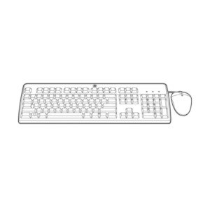 HP E 631341-B21 toetsenbord Inclusief muis USB QWERTY Engels Zwart