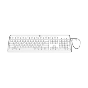 HP E 672097-353 toetsenbord Inclusief muis USB QWERTY Zwart