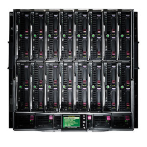 HP E BladeSystem c7000 8 Full Height Blades/16 Half-Height Blades; Mixed configurations supported