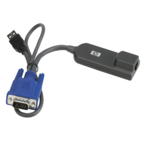 HP E KVM Console USB Interface Adapter toetsenbord-video-muis (kvm) kabel Zwart