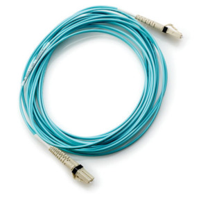 HP E LC to LC Multi-mode OM3 2-Fiber 5.0m 1-Pack InfiniBand en Glasvezelkabel 5 m Blauw