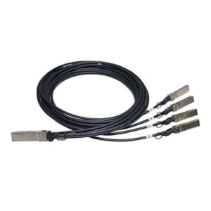 HP E X240 40G QSFP+ 4x10G SFP+ 5m DAC Glasvezel kabel SFP+ Zwart