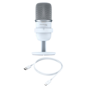 HP Enterprise HyperX SoloCast - USB Microphone (White) Wit Microfoon voor spelcomputers