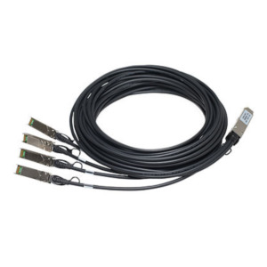 HP Enterprise X242 QSFP 4x10G SFP+ 3m DAC Glasvezel kabel SFP+ Zwart