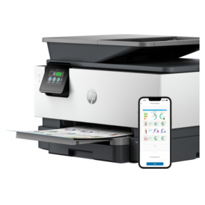 HP OfficeJet Pro 9120b All-in-One printer, Kleur, Printer voor Thuis en thuiskantoor, Printen, kopiëren, scannen, faxen, Draadloos; Dubbelzijdig printen; Dubbelzijdig scannen; Scannen naar e-mail; Scannen naar pdf; Faxen; USB-poort voorzijde; Touchsc
