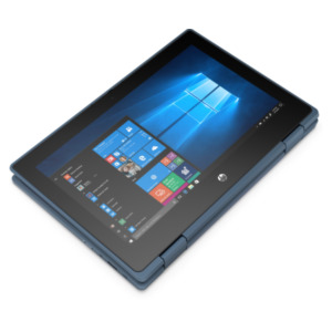 HP ProBook x360 11 G5 EE Hybride (2-in-1) 29,5 cm (11.6") Touchscreen HD Intel® Celeron® N4120 4 GB DDR4-SDRAM 128 GB SSD Wi-Fi 5 (802.11ac) Windows 10 Home Blauw