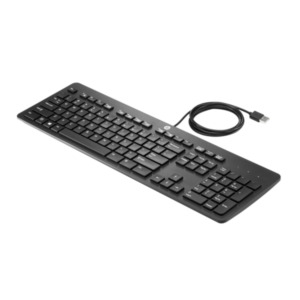 HP USB Business Slim Keyboard USB QWERTY (US int.)Zwart