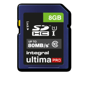 Integral 8GB ULTIMAPRO SDHC/XC 80MB CLASS 10 UHS-I U1 SD