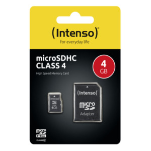 Intenso 3403450 flashgeheugen 4 GB MicroSDHC Klasse 4