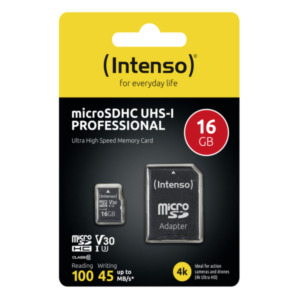 Intenso 3433470 flashgeheugen 16 GB MicroSDHC UHS-I Klasse 10
