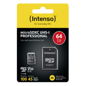 Intenso 3433490 flashgeheugen 64 GB MicroSDXC UHS-I Klasse 10