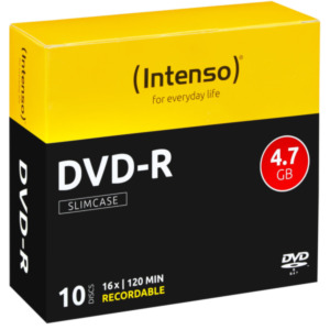 Intenso DVD-R 4.7GB, 16x 4,7 GB 10 stuk(s)
