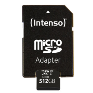 Intenso microSD 512GB UHS-I Perf CL10| Performance Klasse 10