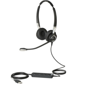 Jabra 2499-829-309 hoofdtelefoon/headset Bedraad Hoofdband Kantoor/callcenter Zwart, Zilver