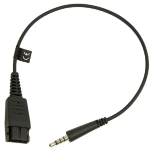 Jabra 8800-00-99 tussenstuk voor kabels Quick Disconnect (QD) 3,5 mm Zwart