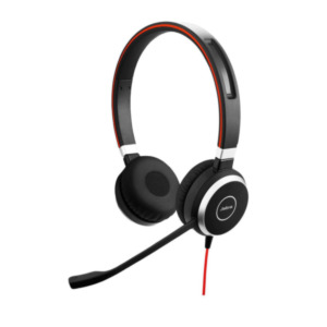 Jabra EVOLVE 40 UC Duo headset only with 3.5mm Jack (without USB Controller), headband, Busylight, discret boomarm