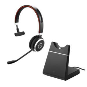 Jabra Evolve 65 Headset Bedraad en draadloos Hoofdband Oproepen/muziek Micro-USB Bluetooth Oplaadhouder Zwart